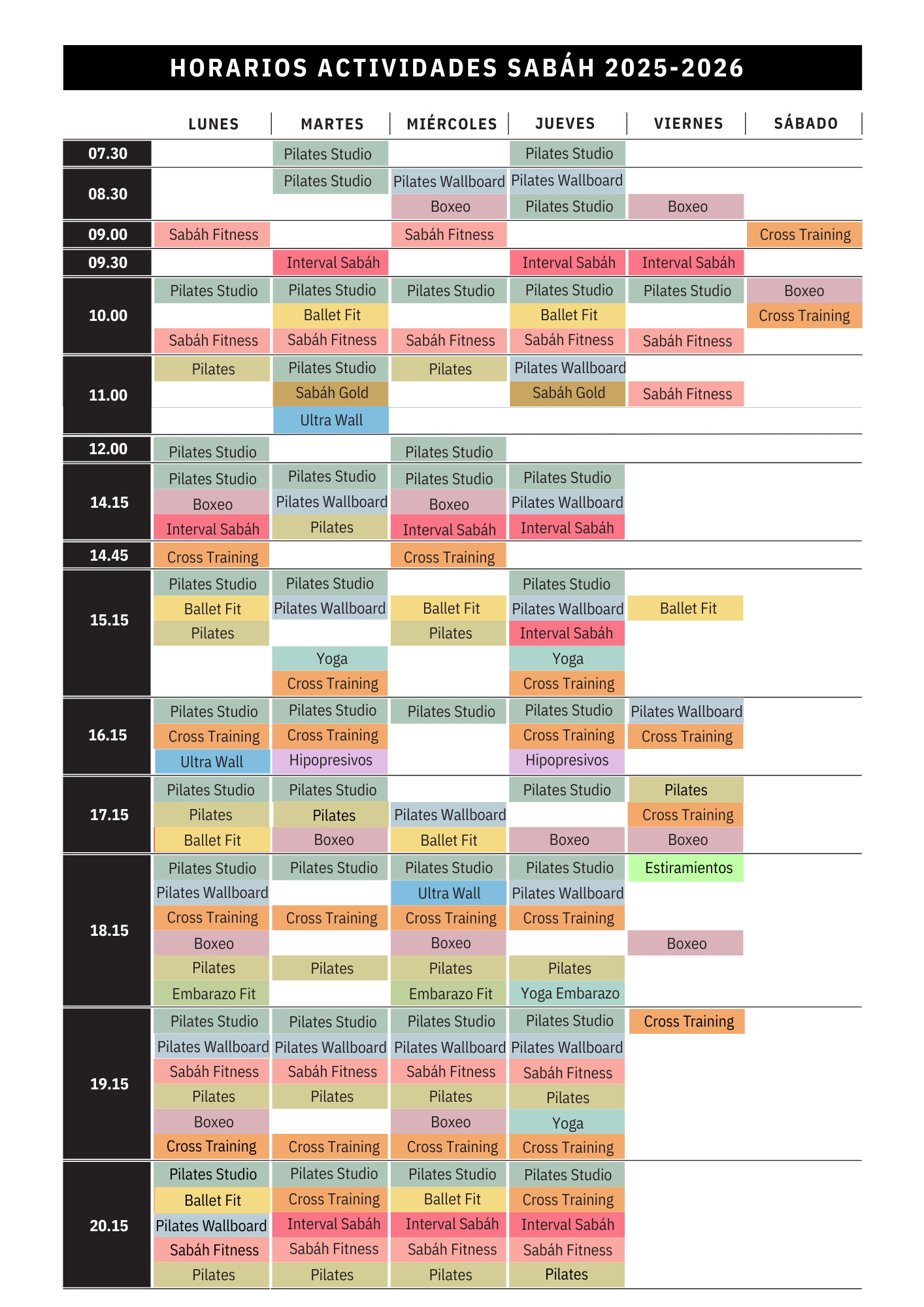 Horario septiembre 2025 web 24